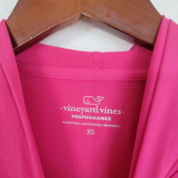Vineyard Vines Pink Hooded Long Sleeve Performance Top Size XS Classic Preppy - Picture 5 of 9